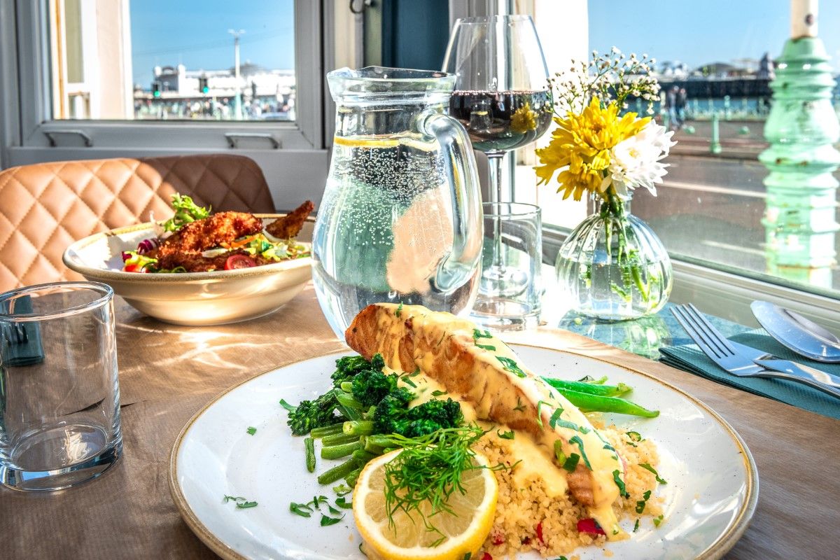 Salmon, Cous cous and sea view (Custom)