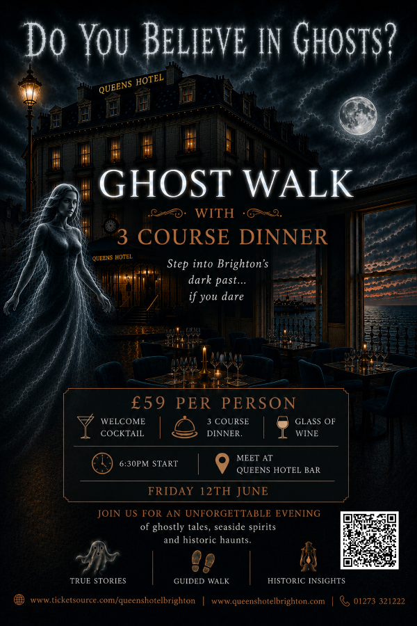 Ghost walk  course meal Queens Hotel Brighton
